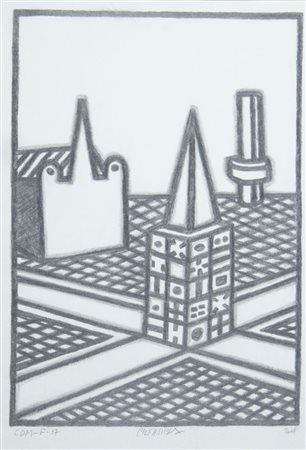 Bruno Chersicla Trieste 1937-2015 Lotto di 4 tecniche miste raffiguranti CDM...