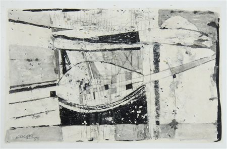 Enzo Cogno 1931-2014 "Senza titolo" (1958) cm. 27x41 - monotipo su carta...
