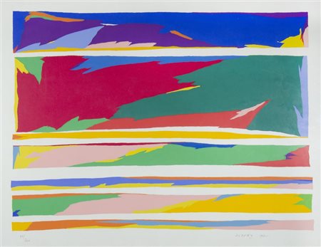 Piero Dorazio Roma 1927-2015 "Hora" cm. 68x86 - litografia a colori Firmato...