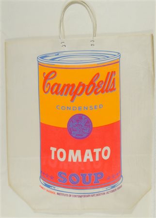 "Campbell's tomato soup" by Andy Warhol cm. 48x43 - borsa di carta decorata