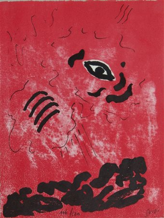 Virgilio Guidi Roma 1891-Venezia 1984 "Occhio" cm. 30x23 - litografia a...