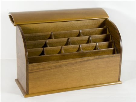 Portacarte da scrivania in radica.