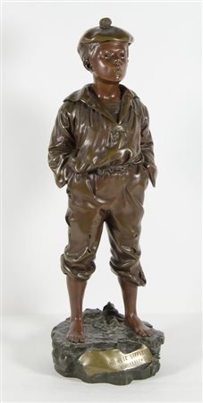 Vlaclav Szczeblewsky 1875-1900 "Scugnizzo" h. cm. 52 - scultura in bronzo a...