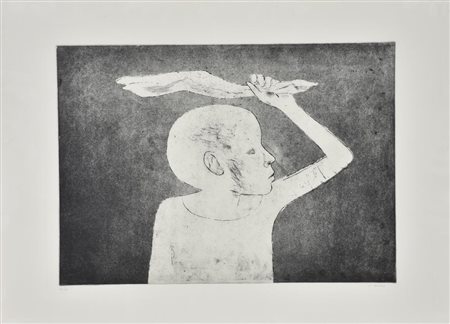 Bueno Xavier, Senza titolo incisione su carta, cm 50x70 (lastra cm 34x49,5)...