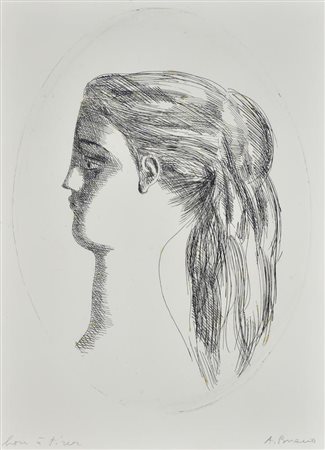 Bueno Antonio, Senza titolo incisione su carta, cm 47x35 (lastra cm 40x30)...