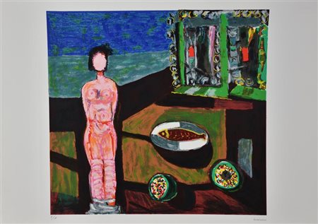 Cassinari Bruno, Senza titolo serigrafia su carta Fabriano, cm 50x70...