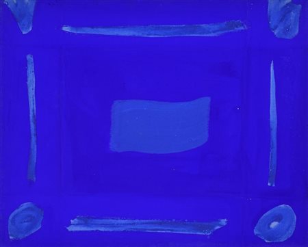 Berlingeri Cesare, Finestra Azzurra pigmenti e acrlici su tela, cm 40x50 sul...