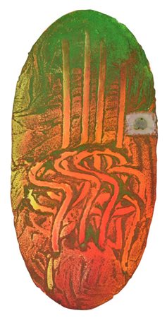 Nucara Renzo, Natura Ritrovata resina, pigmenti e foglia su supporto...