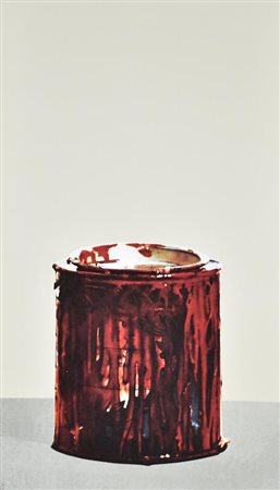 Ignoto, Barattolo litografia su carta, cm 70x40 esemplare XIX su XLI sul...