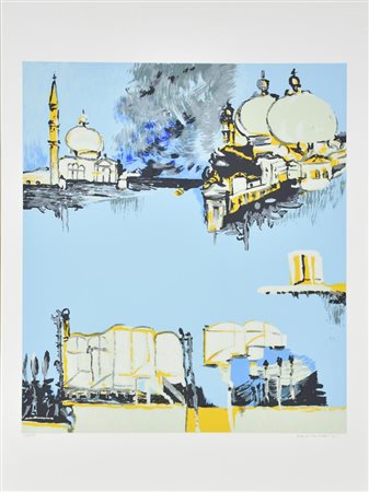 Brindisi Remo, Venezia serigrafia su carta, cm 70x50 esemplare 110 su 150 sul...
