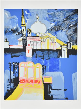 Brindisi Remo, Venezia serigrafia su carta, cm 70x50 esemplare 111 su 150 sul...