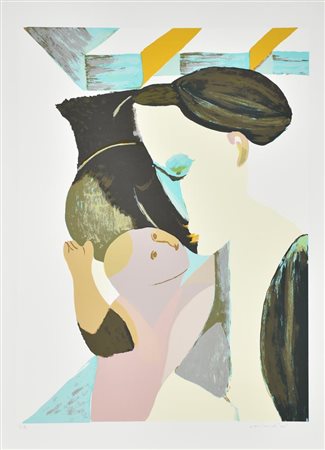 Brindisi Remo, Maternità serigrafia su carta, cm 70x50 esemplare prova...