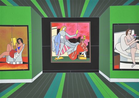 Nespolo Ugo, Senza titolo serigrafia su carta, cm 49x69 esemplare 103 su 150...