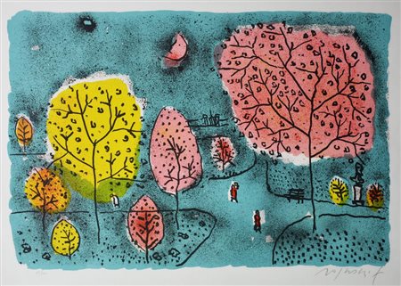 Rognoni Franco, Senza titolo litografia su carta, cm 50x70 esemplare 60 su...