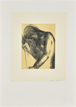 Greco Emilio, Senza titolo incisione su carta, cm 50x35 (lastra cm 30x25)...