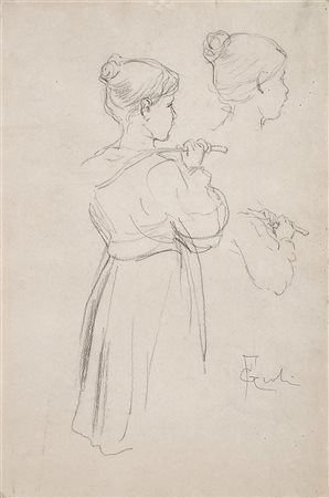 Francesco Gioli (San Frediano A Settimo 1846 - Firenze 1922)Studio per...