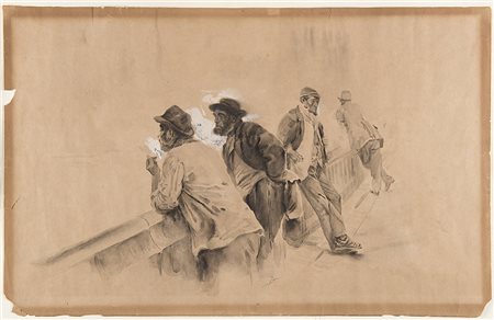 Giuseppe De Nittis (Barletta 1846 - Saint Germain en Laye 1884)Studio per il...