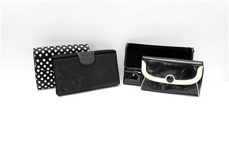 COLOMBO, CAPUCINE, CARLOTTALotto di quattro borse di tessuti differenti sui...