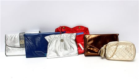 FENDI, CAPUCINE,ENRICO COVERI e anonimiLotto di sei borse in materiali,...