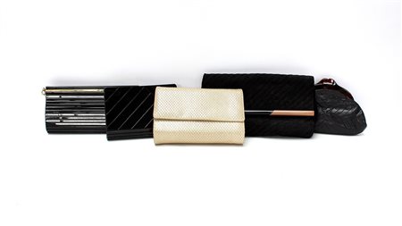 Lotto di cinque borse a mano, alcune con tracolla, tra il nero e lo...