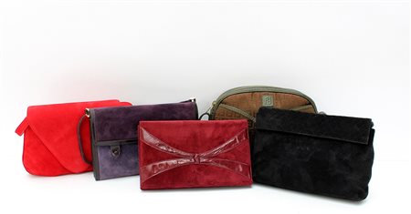FENDI e anonimiLotto di cinque borse a mano e a tracolla in materiali,...