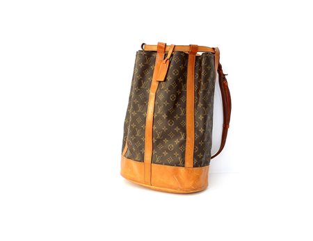 LOUIS VUITTON Borsa a secchiello in tela Monogram e cuoio (lievi...