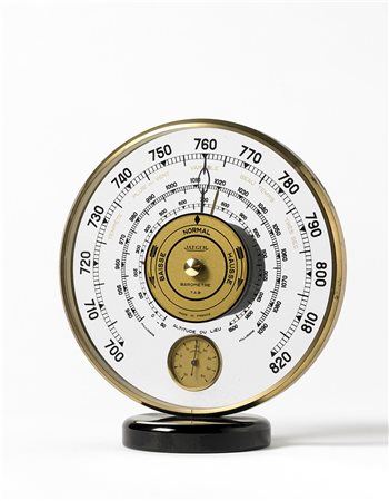 JAEGER Barometro olosterico in ottone e vetroAnni '40/'50Quadrante, movimento...