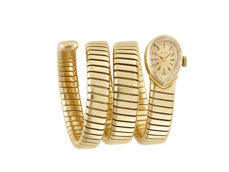 BULGARIOrologio da polso da donna in oro 18K con bracciale tubogasAnni...