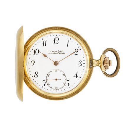 LAUREATOrologio da tasca da uomo in oro 18K, savonetteQuadrante...