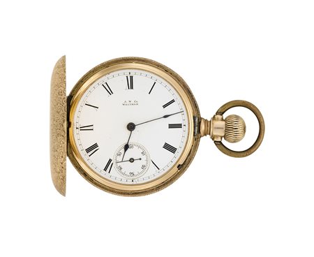 WALTHAMOrologio da tasca da uomo in oro 14K, savonetteFine secolo...