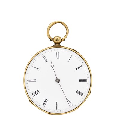 ANONIMO Orologio da tasca da uomo in oro 18KEpoca metà secolo XIXMovimento...