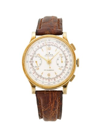 ROLEX, cronografoOrologio da polso da uomo in oro 18KAnni '40Quadrante,...