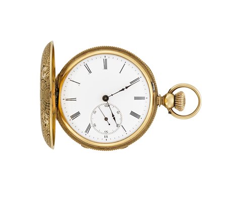 BREITLING LAEDERICHOrologio da tasca da uomo in oro 18K, savonetteEpoca metà...