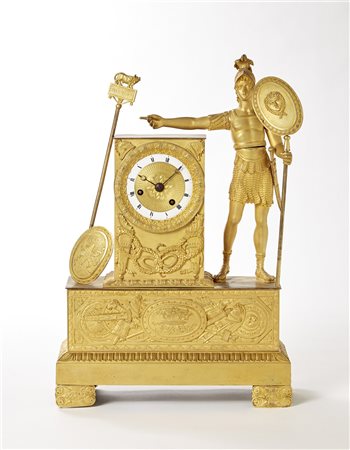 ANONIMOPendola in bronzo dorato decorata con soggetto militareEpoca 1820...