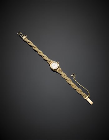 SIVOSOrologio da polso da donna in oro giallo con bracciale intrecciato...