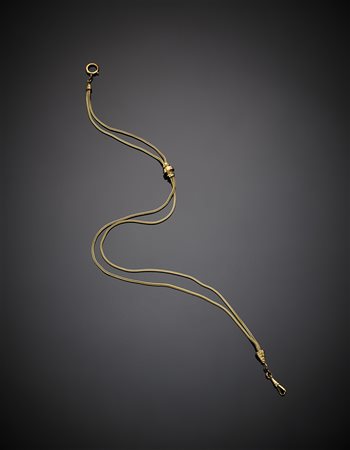 Saliscendi in oro giallo a coda di topo squadrata, con modifiche, g 20,89,...