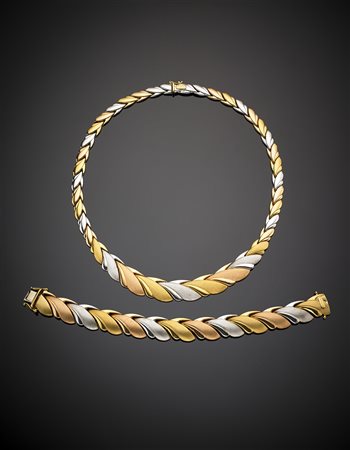 PERIAMMADemi-parure composta da collier e bracciale a moduli stilizzati con...