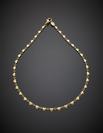 FARAONECatena in oro giallo con cuori a rincorrersi, g 30,89, lungh. cm 48,40...
