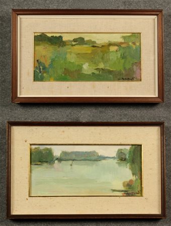 Firmato. MALFANTI GIACOMO - Monticelli d'Olgina (Piacenza), 1907-1998. Coppia...