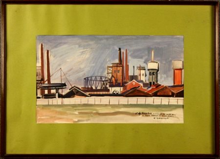 Firmato, datato. TETTAMANTI AMPELIO - Nato a Laveno (Varese) nel 1914. Morto...