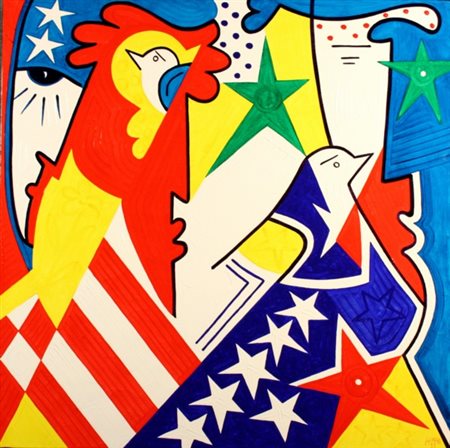 Firmato, datato. VIGLIATURO SILVIO - Nato ad Acri nel 1949. Dipinto olio su...