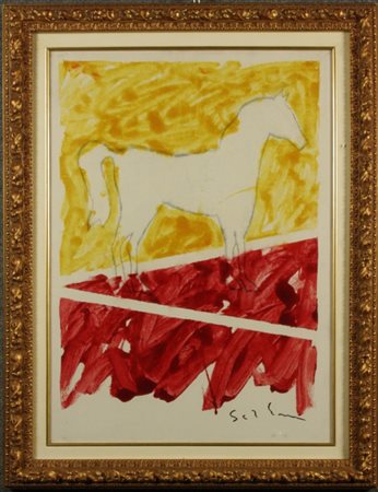 Firmato, datato. Esemplare: 4 di 8. SCHIFANO MARIO - Nato a Homs (Libia) nel...