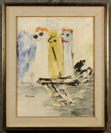 Firmato. MELONI GINO - Nato a Varese nel 1905. Morto a Lissone (Monza e...