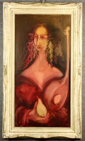 Firmato, datato. Dipinto olio su tela intitolato ''LA CONTESSA GIUDITTA E LA...