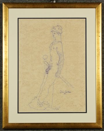 Firmato, datato. COCTEAU JEAN - Nato a Maisons-Laffitte (Francia) nel 1889....
