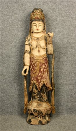 Firmato. Esemplare: 122 di 250. Scultura in legno laccato raff....