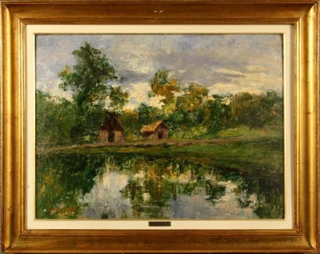 DOUGLAS SCOTT JOHN - XIX secolo. Dipinto olio su cartone raff. ''PAESAGGIO''....