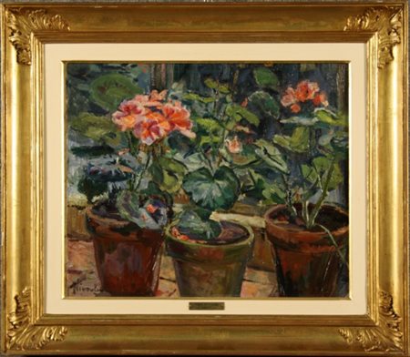 NIVOULIES MARIE - Francia, 1879-1968. Dipinto olio su tela raff. ''VASI DI...