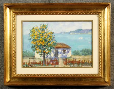 Firmato, datato. CASCELLA MICHELE - Nato ad Ortona (Chieti) nel 1892. Morto a...