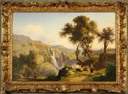 Firmato, datato. DESSOULAVY THOMAS - Inghilterra, 1800 ca.-1869. Dipinto olio...